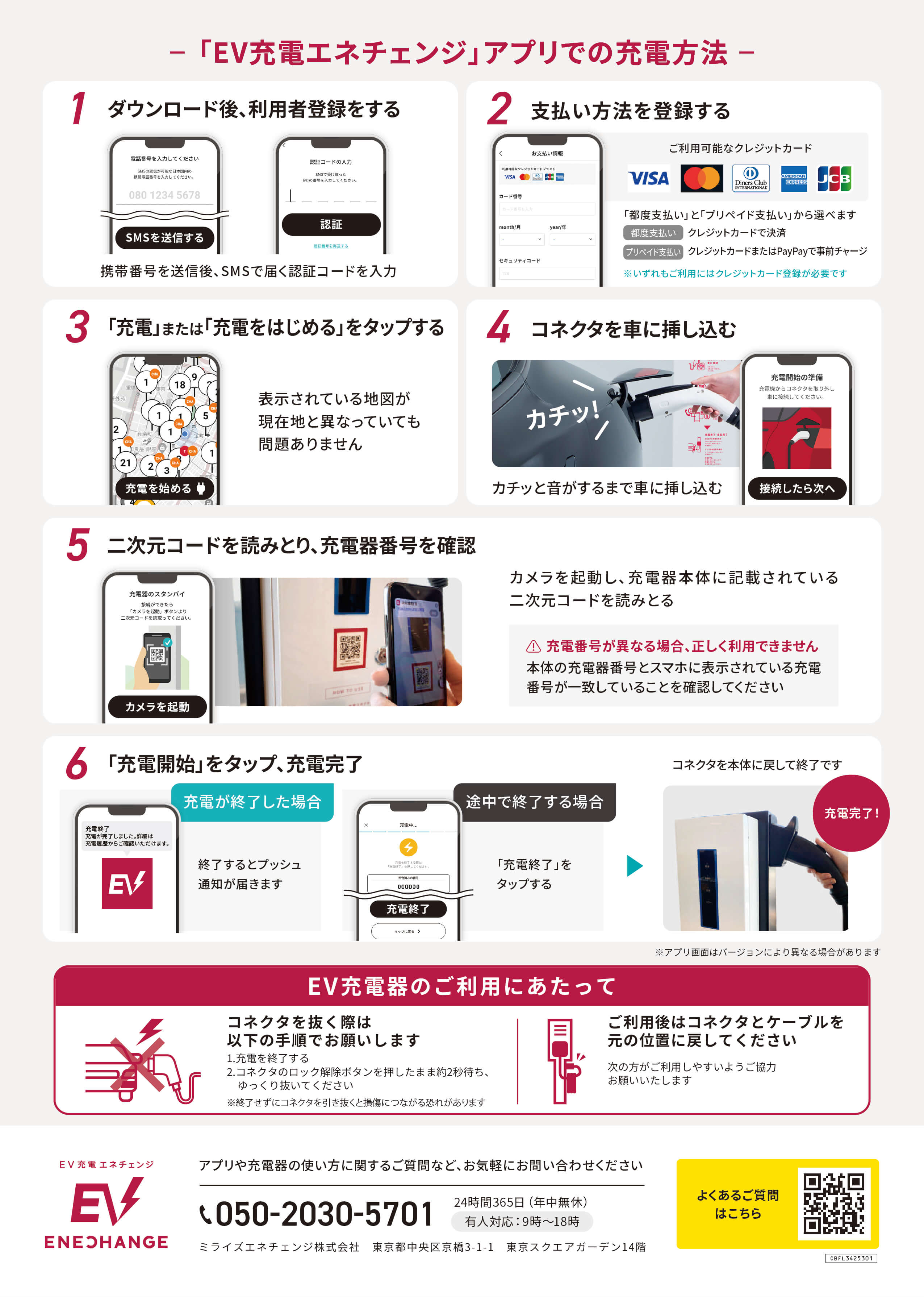 「EV充電エネチェンジ」アプリでの充電方法