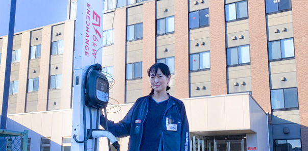 ［EV充電導入事例］ 前橋城南病院（群馬県）